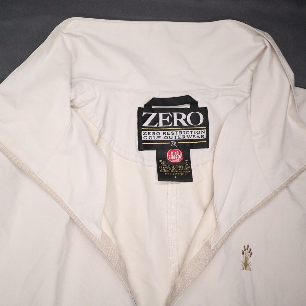 Zero Restriction Golf Outerwear Shirt Wind Breaker Short Sleeve 3/4 Zip Size L